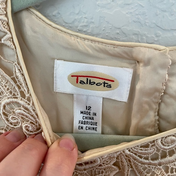 Vintage Talbots Lace Button Up‎ Top - Picture 4 of 9